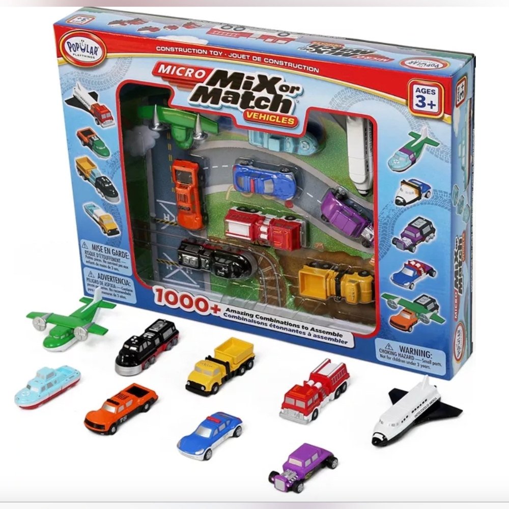 Micro Mix or Match Vehicles Toy Set
